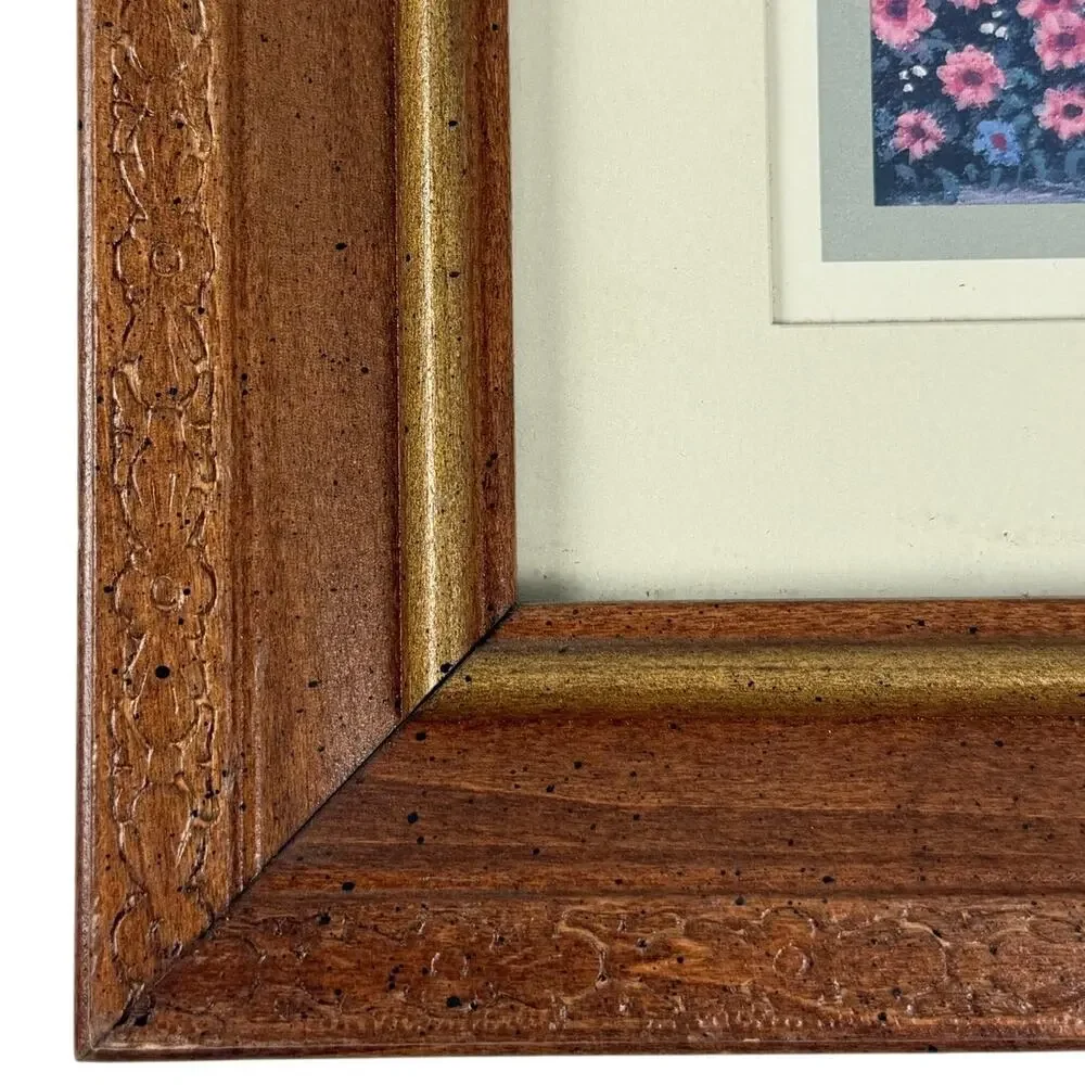 Vintage Victorian House Garden Framed Print Ornate Wood Cottagecore Wall Art